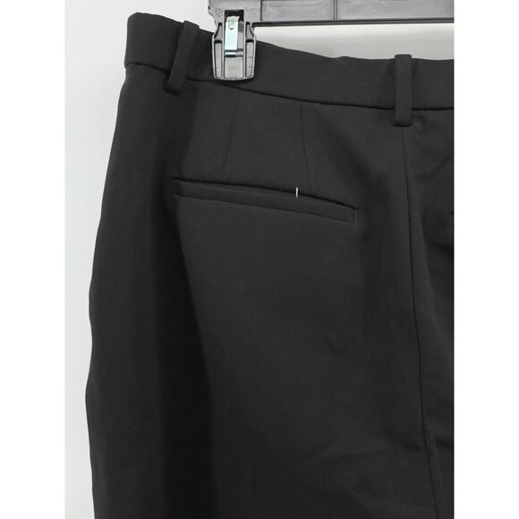 UNIQLO Women's Black Solid Regular-Fit Wide-Leg Ankle Pant SZ L - Picture 4 of 9